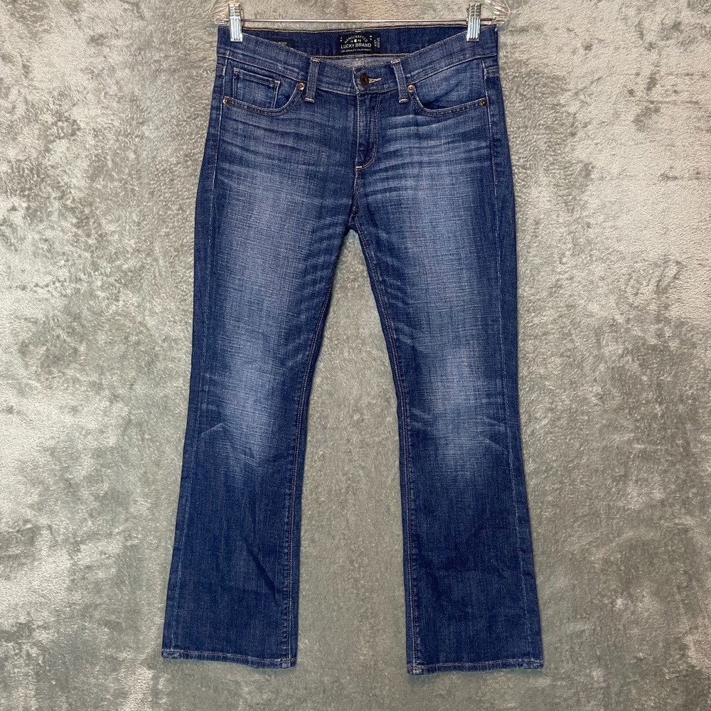 Lucky Brand Women Charlie Baby Boot Jean 4/27 Ankle Flare Low Rise Denim Y2K